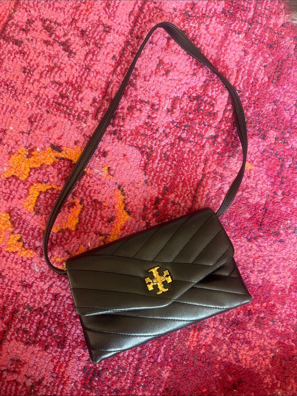 Tory Burch Black Kira Chevron Bag
